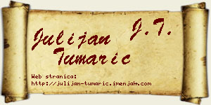 Julijan Tumarić vizit kartica